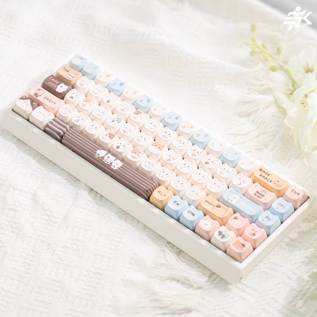 Cute theme Kitty Keys M68 Full Keyboard kit