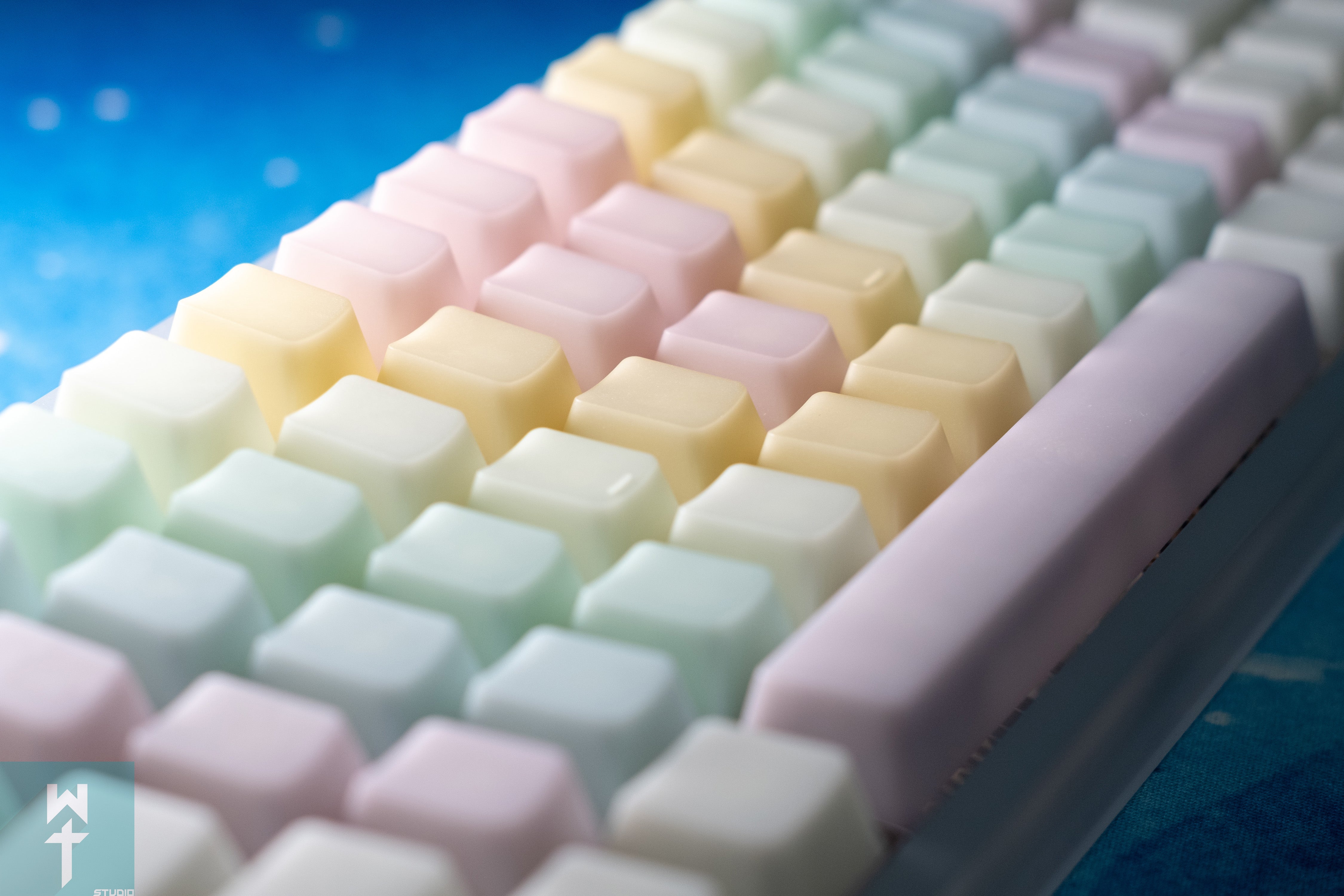 POM Jelly Keycaps Rainbow ANSI full kit Escape Keyboard