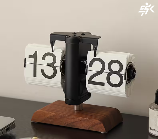 Modern Minimalist Flip Clock – Desktop Mechanical Timepiece