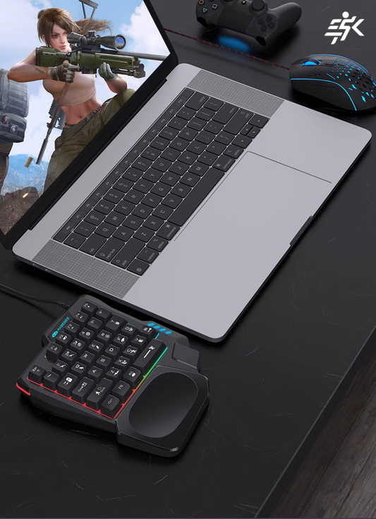 One Hand Gaming Keyboard Game Pad Set