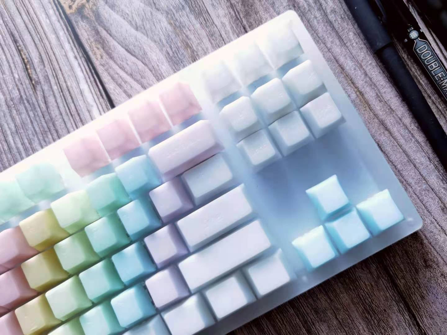 POM Jelly Keycaps Rainbow ANSI full kit